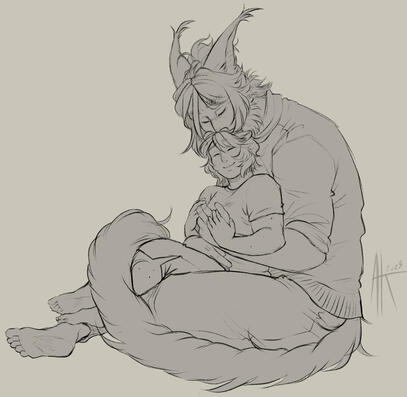 two characters fullbody