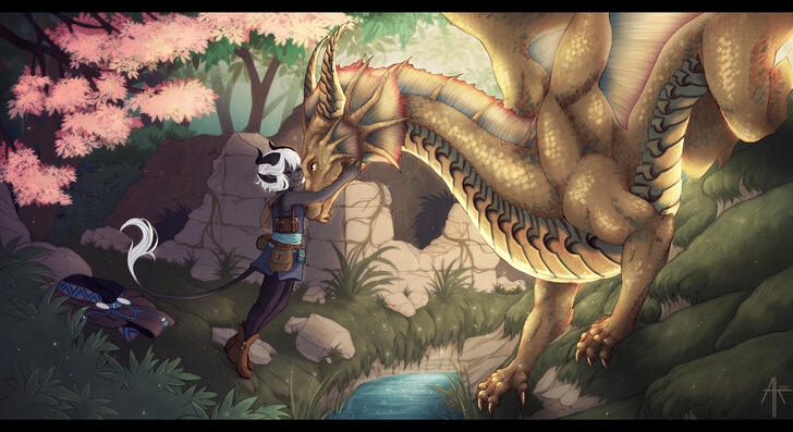 two characters fullbody